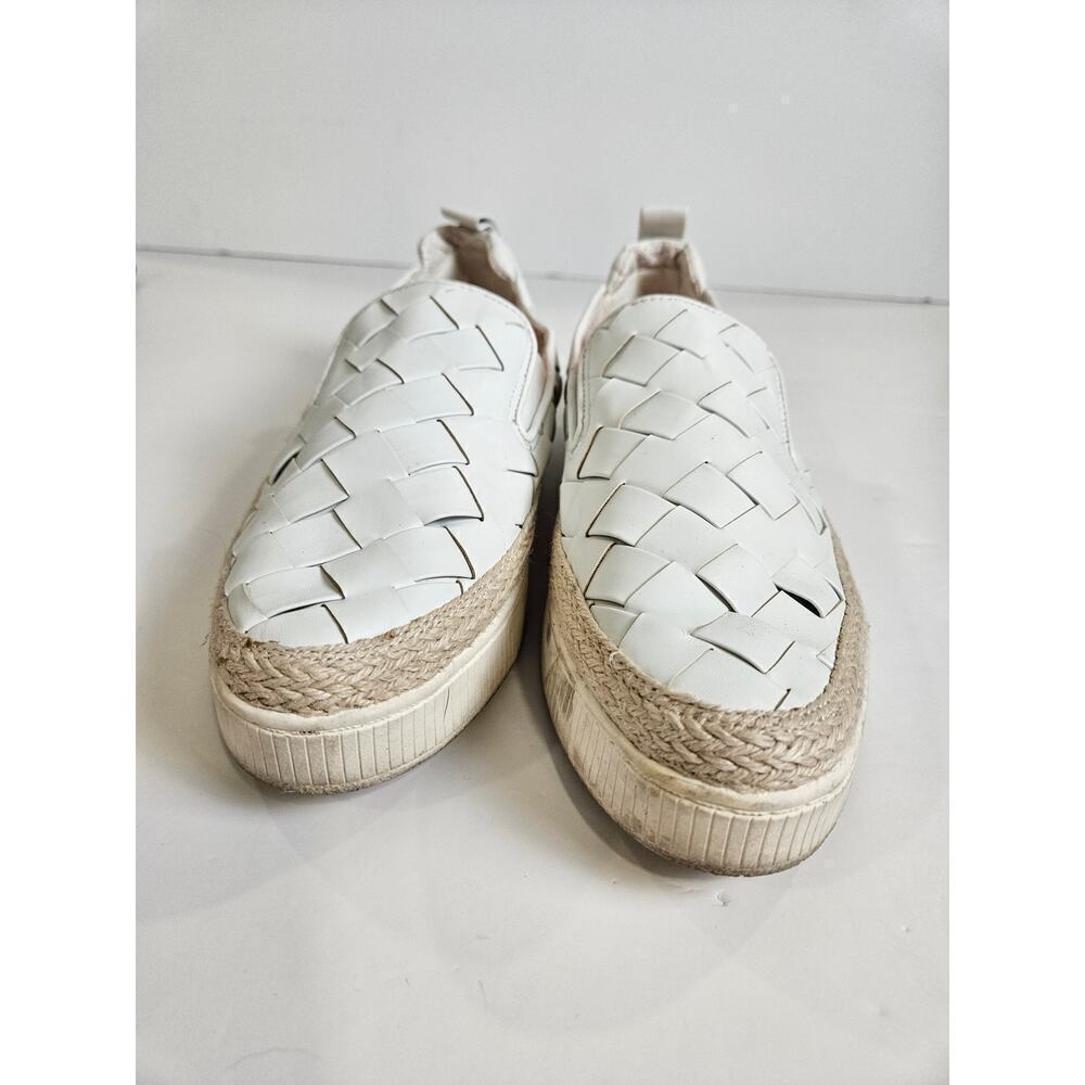 Franco Sarto Hydee Womens White Espadrilles Size 8 Platform Sneaker